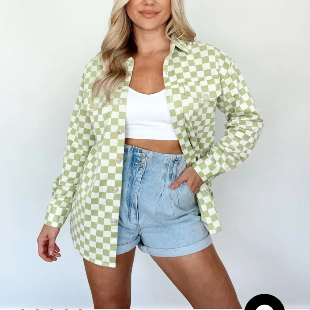 Checkered Shacket - Picture 2 of 6